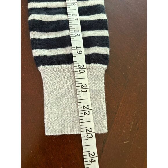 GAP Navy & Gray Striped Merino Wool Blend Mini Sweater Dress Size Small - Picture 12 of 12